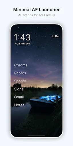 Olauncher. Minimal AF Launcher screenshot