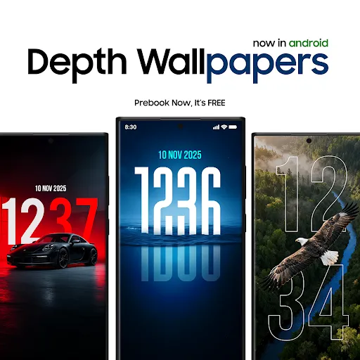 Depth Wallpapers & Live Clock screenshot