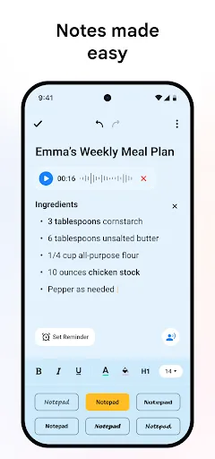 Notepad, Notebook, Notes app screenshot