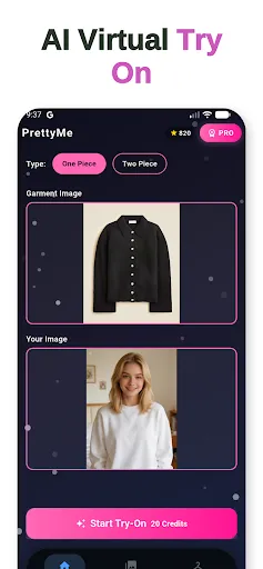 PrettyMe: AI Clothes Try On screenshot