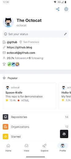 GitHub screenshot