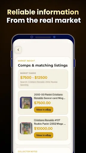 Sports Card Value Scanner screenshot