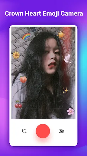 Crown Heart Emoji Camera screenshot