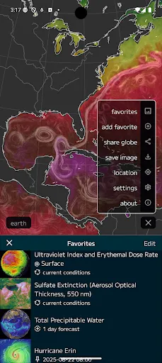 Nullschool - explore weather screenshot