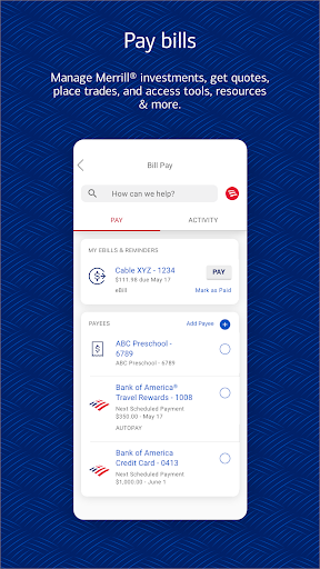 Bank of America Mobile Banking screenshot