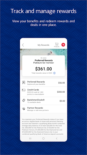 Bank of America Mobile Banking screenshot