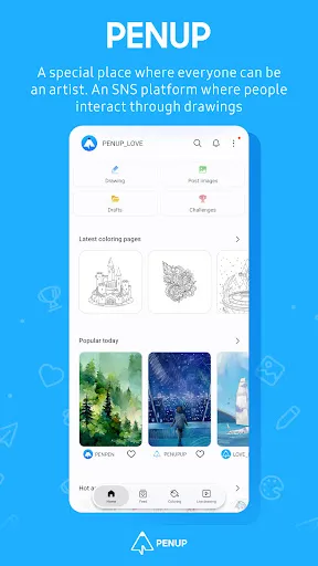PENUP – Drawing-sharing SNS screenshot