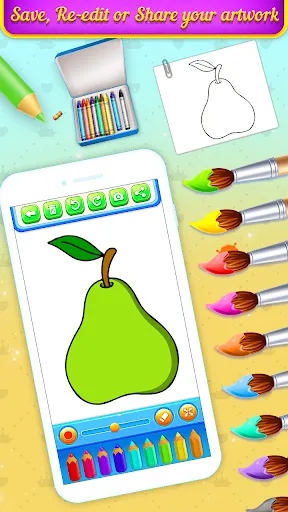 Fruits Coloring Book & Drawing screenshot