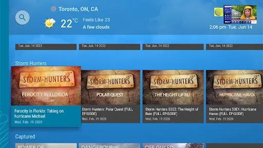 The Weather Network TV App screenshot