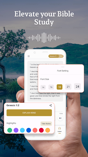 Holy Bible Launcher: KJV+Audio screenshot