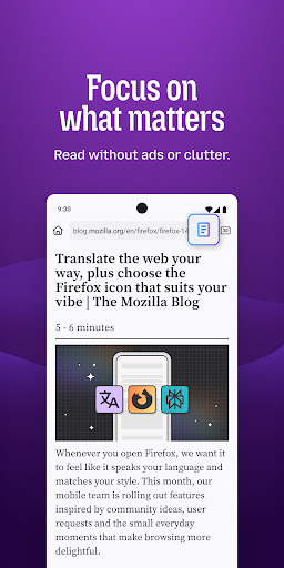 Firefox Fast & Private Browser screenshot
