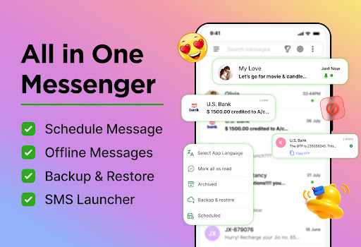 Messages: SMS, Messenger Home screenshot