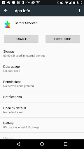 Carrier Services screenshot