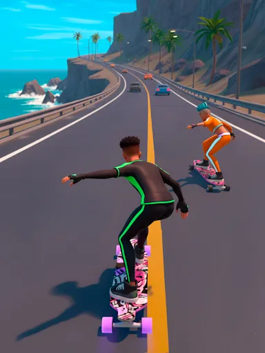 Downhill Skate Race screenshot