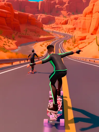 Downhill Skate Race screenshot