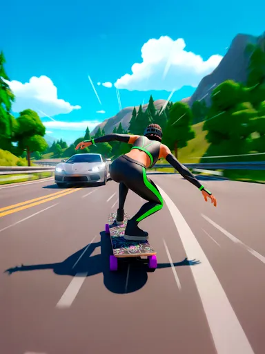 Downhill Skate Race screenshot