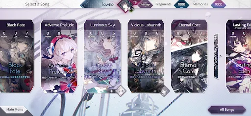 Arcaea screenshot