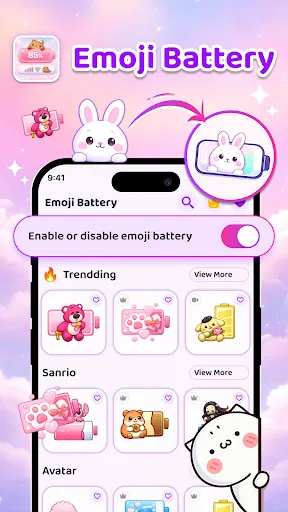 Emoji Battery Icon Customize screenshot