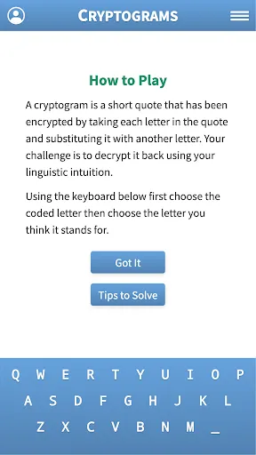 Cryptogram · Cryptoquote Game screenshot