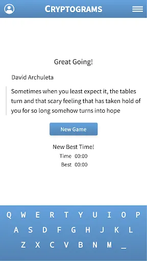 Cryptogram · Cryptoquote Game screenshot