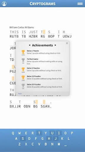 Cryptogram · Cryptoquote Game screenshot