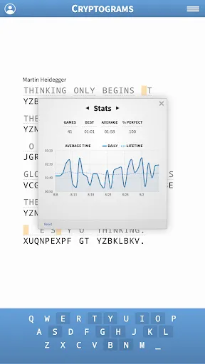 Cryptogram · Cryptoquote Game screenshot