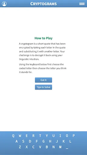 Cryptogram · Cryptoquote Game screenshot
