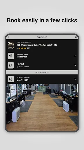 water street barbers booking screenshot