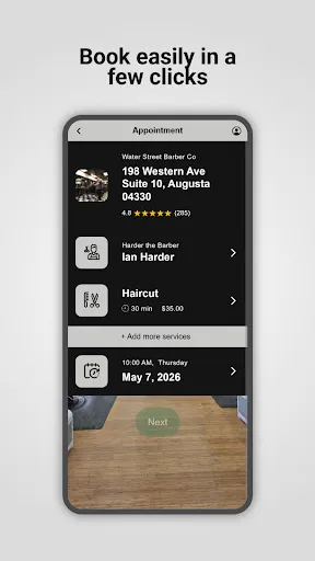 water street barbers booking screenshot