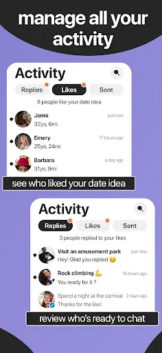Everydate: activity dating app screenshot