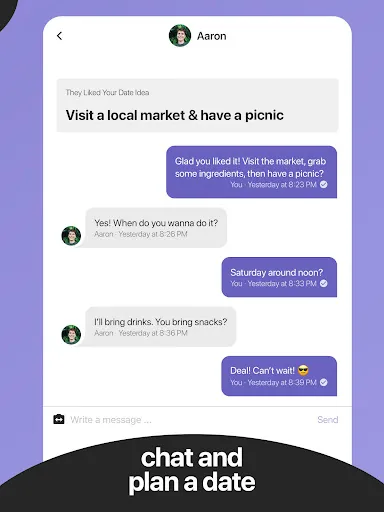 Everydate: activity dating app screenshot