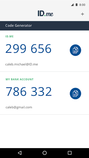 ID.me Authenticator screenshot