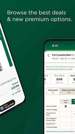 Frontier Airlines screenshot