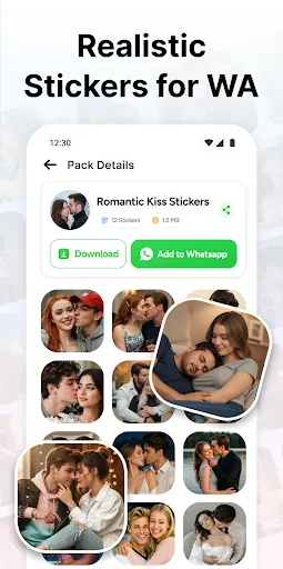 Love Romantic Kiss WAStickers screenshot