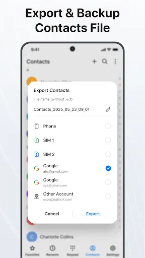 Contacts screenshot