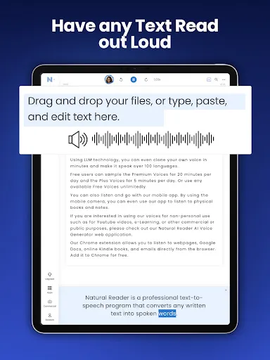 NaturalReader - Text to Speech screenshot
