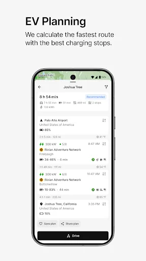 A Better Routeplanner (ABRP) screenshot