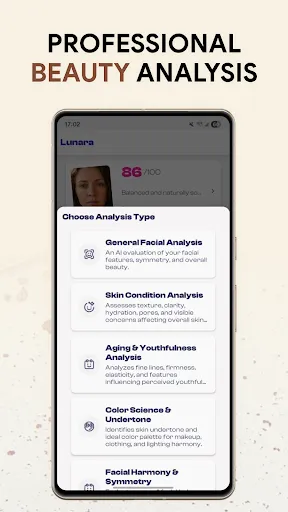 Lunara: AI beauty assistant screenshot