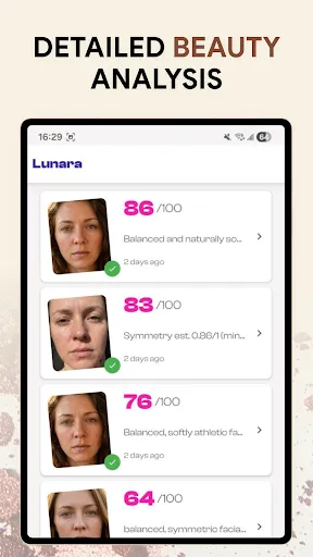 Lunara: AI beauty assistant screenshot