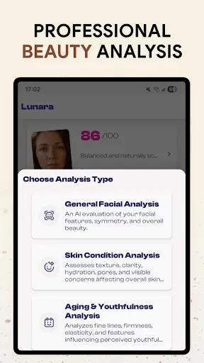Lunara: AI beauty assistant screenshot