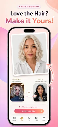 AI Hair Try On & Color Changer screenshot