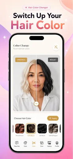 AI Hair Try On & Color Changer screenshot