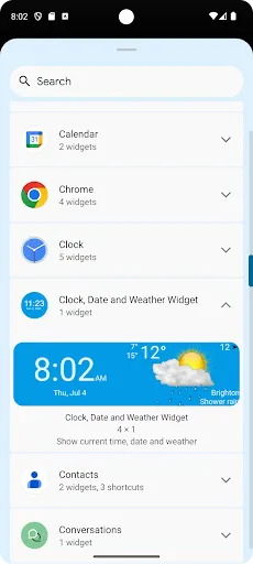Clock, Date and Weather Widget screenshot