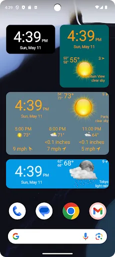Clock, Date and Weather Widget screenshot