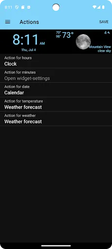 Clock, Date and Weather Widget screenshot