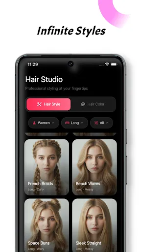 Hair Color & Hairstyle try on screenshot