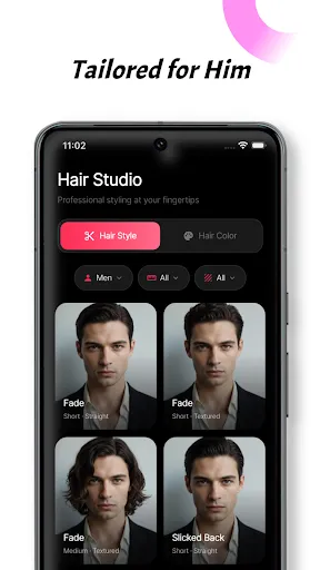 Hair Color & Hairstyle try on screenshot