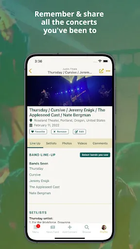 Concert Archives screenshot