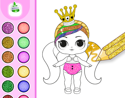 Princess Coloring Book Glitter screenshot