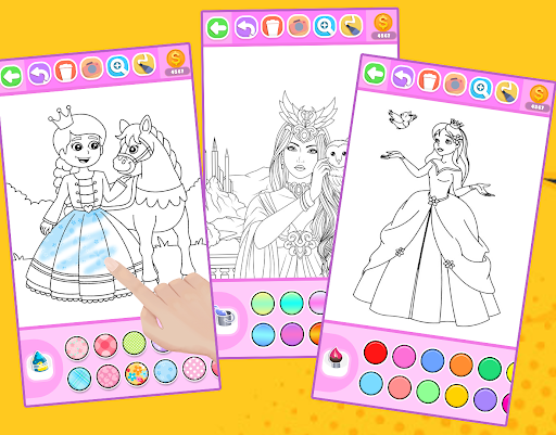 Princess Coloring Book Glitter screenshot